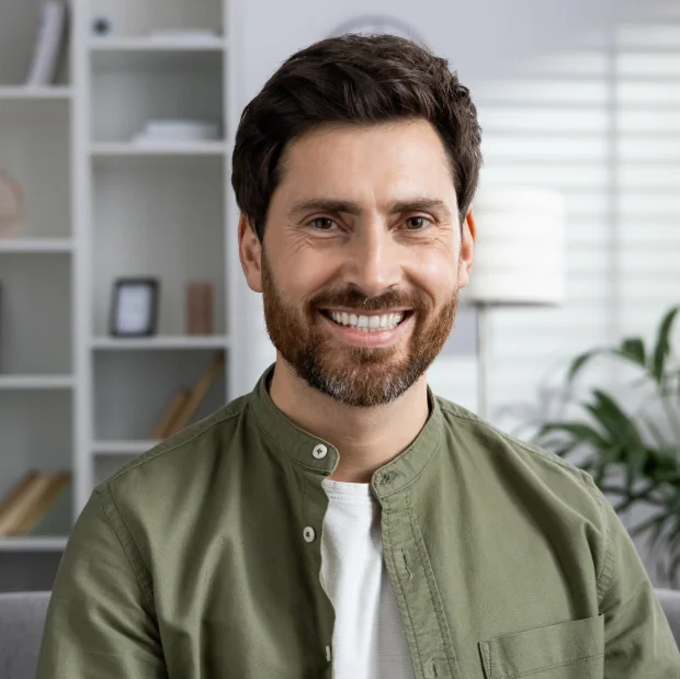 Smiling man with healthy teeth